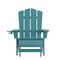 Merrick Lane Nassau Adirondack Chair with Cup Holder and Pull Out Ottoman, All-Weather HDPE Indoor/Outdoor Lounge Chair
